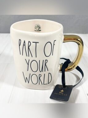 New RAE DUNN x DISNEY PART OF YOUR WORLD Ariel Little Mermaid Coffee Mug LL Cup